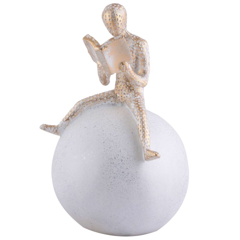 Men Sitting on Ball Showpiece for Home Decor Showpiece, Atlas Sculpture for Office Table D?cor multicolour - Image 3