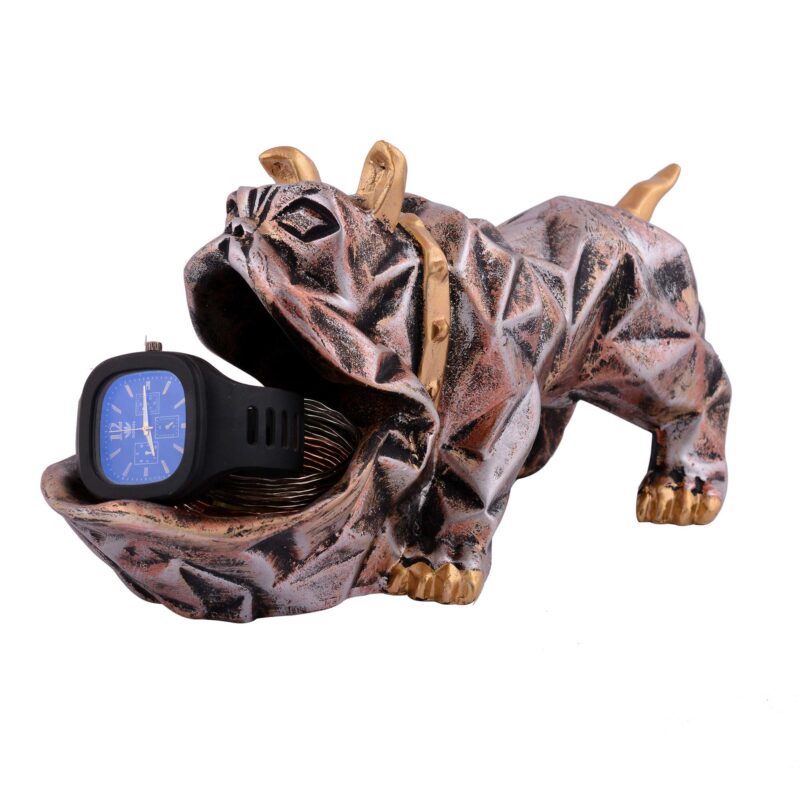 Cool Dog Showpiece with Plate for Home Dcor Item | Kitchen,Bedroom,Office,Dinning Table Decorative Item - Image 4