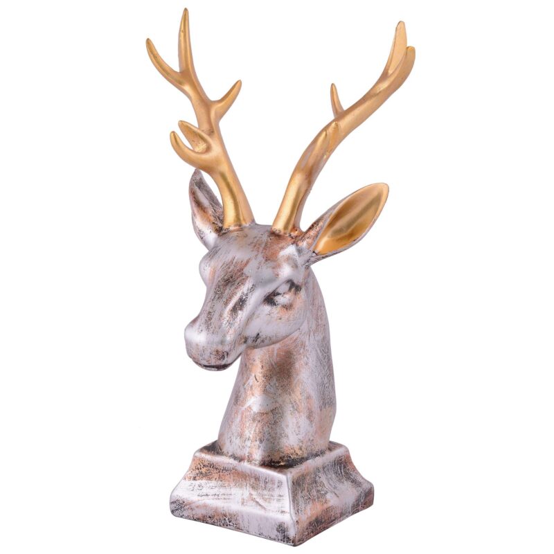 Resin Deer Head Showpiece Animal Figurine for Table Top Good Luck Vaastu Statue - Image 2