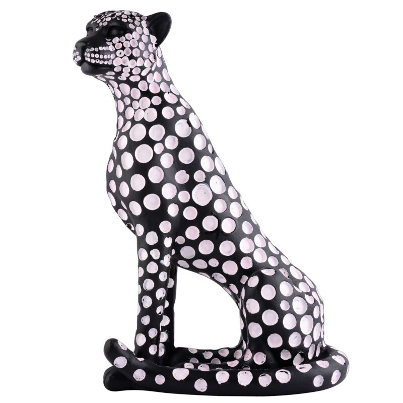 Black Panther Sitting Position Animal Showpiece Antique Sculpture for Home Decor Showpiece Figurine - Image 2