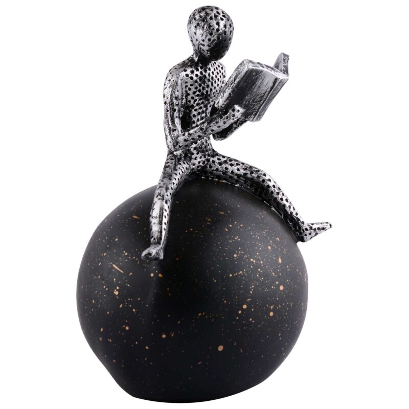 Men Sitting on Ball Showpiece for Home Decor Showpiece, Atlas Sculpture for Office Table D?cor multicolour - Image 2