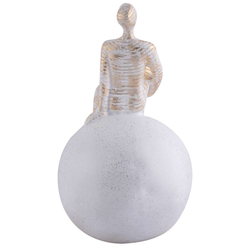 Men Sitting on Ball Showpiece for Home Decor Showpiece, Atlas Sculpture for Office Table D?cor multicolour - Image 4